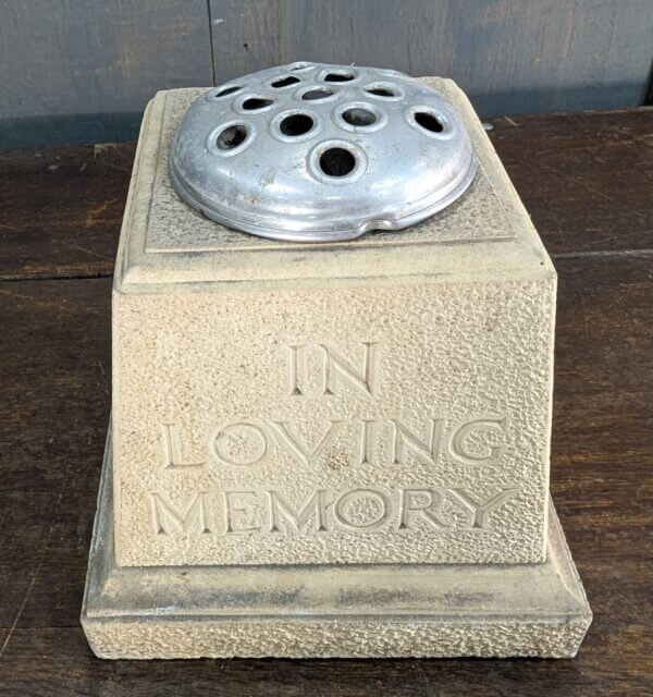 Heavy Memorial Vase for Decorating a Burial Plot
