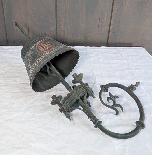 Ornate & Peculiar Solid Brass Wall Mounted Gothic Candelabra 1870's