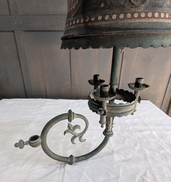 Ornate & Peculiar Solid Brass Wall Mounted Gothic Candelabra 1870's