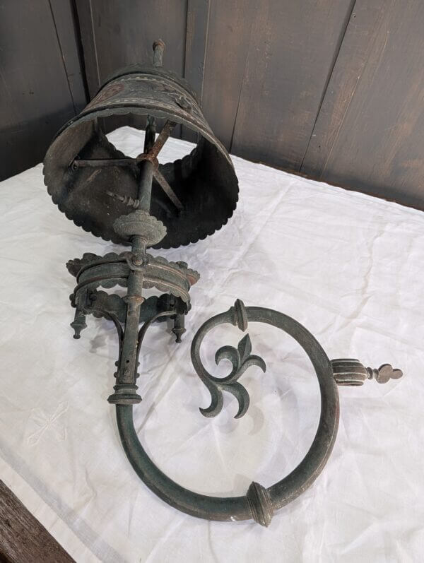 Ornate & Peculiar Solid Brass Wall Mounted Gothic Candelabra 1870's