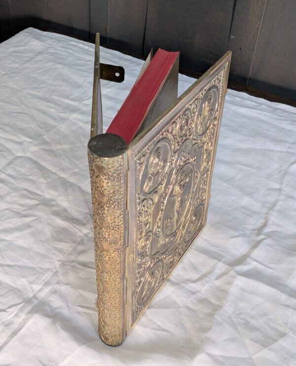 Extremely Ornate Brass Bound Gospel Lectionary of The Greek Orthodox Church