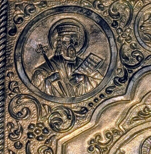 Extremely Ornate Brass Bound Gospel Lectionary of The Greek Orthodox Church