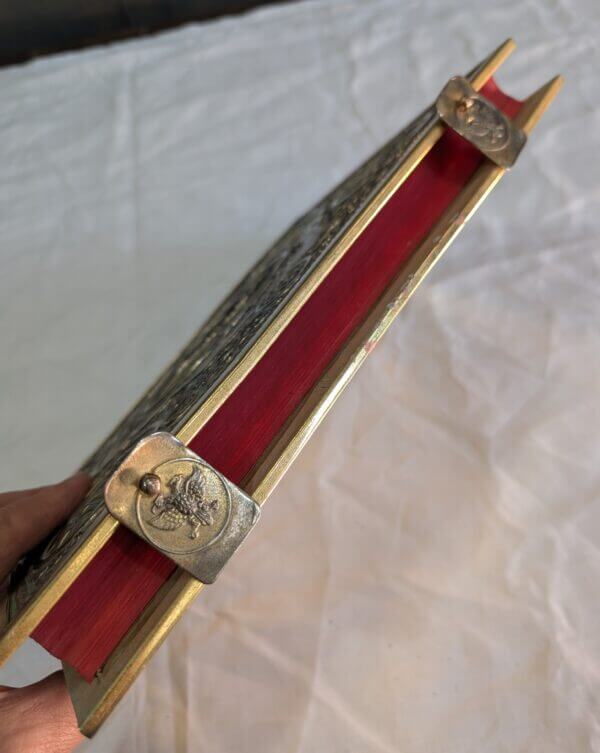 Extremely Ornate Brass Bound Gospel Lectionary of The Greek Orthodox Church