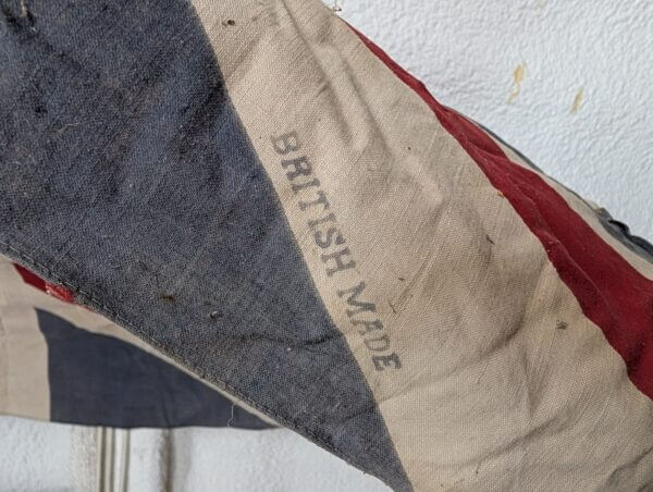 Victorian Good Size Union Jack Flag with Hanging Pole