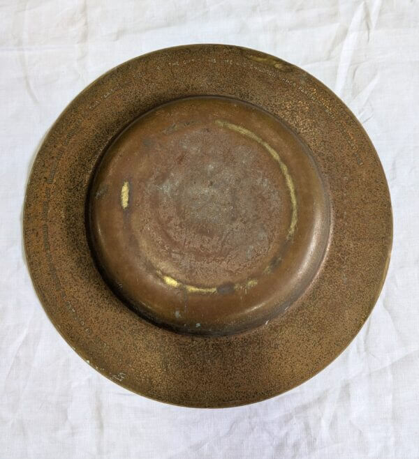 Large Vintage Brass 'IHS' Church Communion Plate