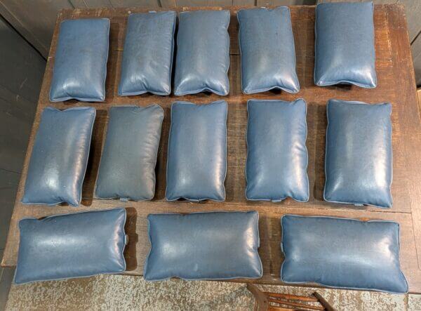 15 Flat Blue Vinyl Smaller Size Church Cushions Kneelers Hassocks