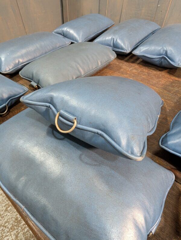15 Flat Blue Vinyl Smaller Size Church Cushions Kneelers Hassocks