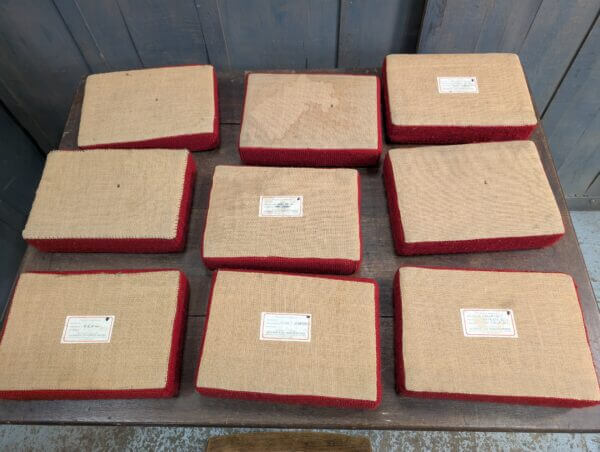 Simple & Stylish Embroidered Red & White 'Dove' Church Hassocks Cushions Kneelers Set of 9