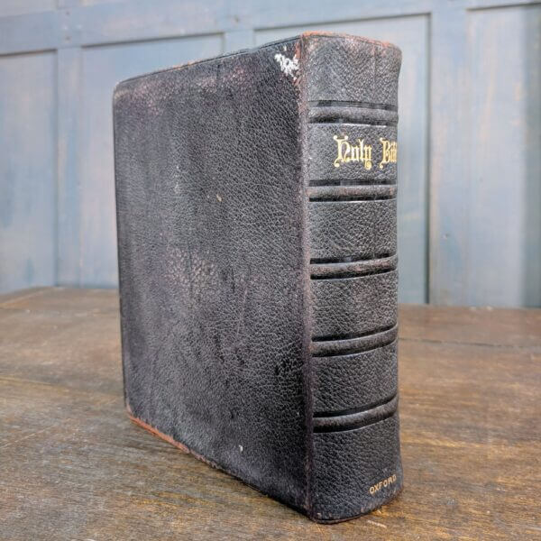 Large Leather Bound 1924 Oxford Church Lessons Bible