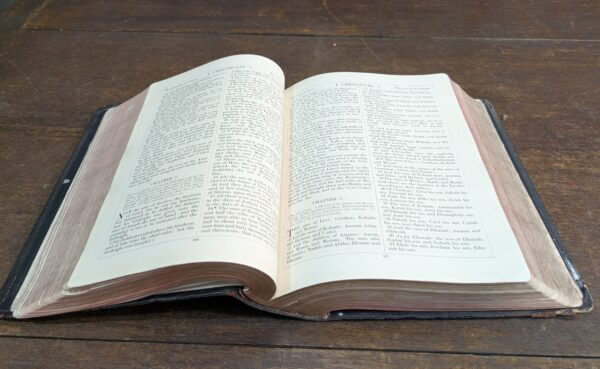 Large Leather Bound 1924 Oxford Church Lessons Bible