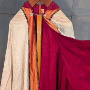 1950's Vintage Damask & Brocade Cream & Russet Silk Cope