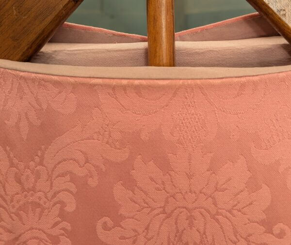 Vintage Unlined Striking Salmon Damask Chasuble with Stole