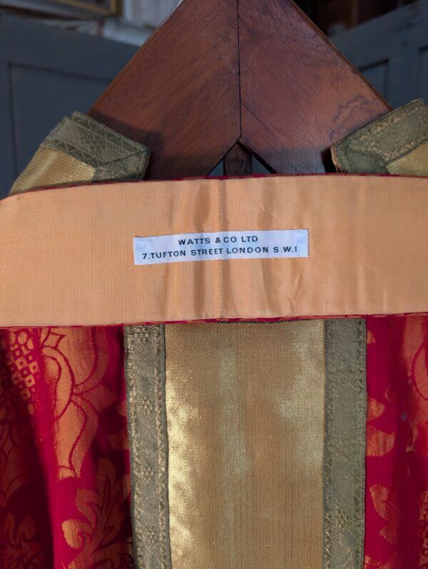 Watts & Co Red & Gold Silk Damask Dalmatics with Stoles