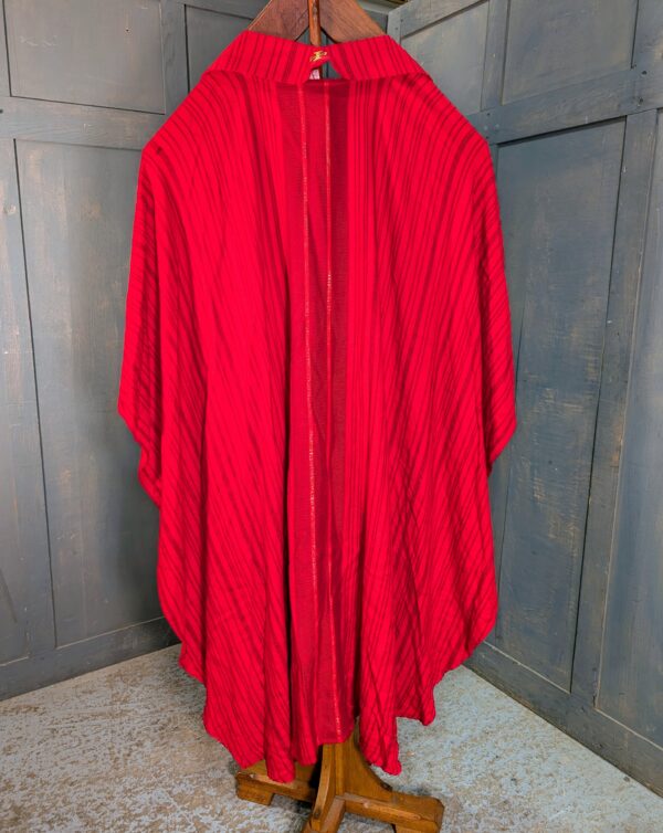 Vintage Slabbinck Extra Large Red Chasuble & Stole with Gold Thread