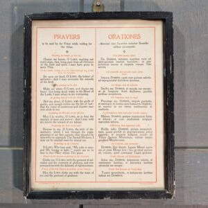 Framed Vintage Prayer Card from All Saints Woodham