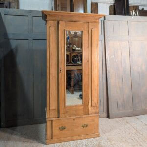Small Sweet Antique Pine Professionally Restored Wardrobe