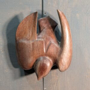 Carved Mid Century Mahogany Dove of Peace from the Church at Burrswood