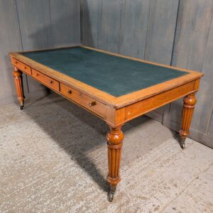 Striking 1900's Holland & Sons Double Sided Oak Partners Desk, Table