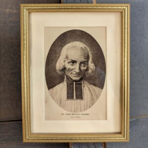 Framed Antique Print of St John Vianney (SOLD)
