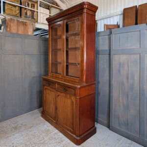 Fine Looking 1900's Mahogany Bookcase on a Cupboard