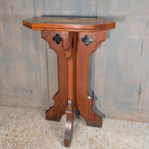 Classic 19th Century Gothic Tripod Church Credence Table