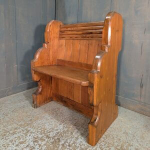 St James Wrexham Ultra Short Antique Pew Clergy Chair
