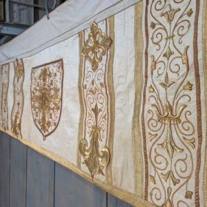 Stunning Antique Embroidered Bullion Work Altar Frontal Cope Chasuble Project
