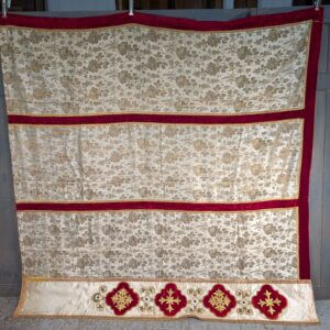 Large Embroidered Silk Hanging for Processions from a Closed London Convent