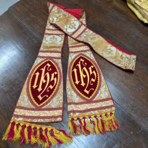 Very High Quality Embroidered Stole with IHS Motifs