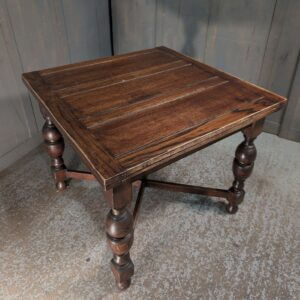 Classic Solid & Well Made 1930's Vintage X-Frame Draw Leaf Table