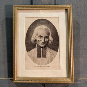 Framed Antique Print of St John Vianney