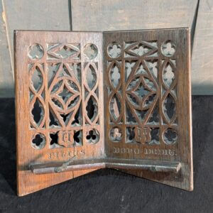 1851 Early Gothic Revival Highly Carved Small Missal Book Stand