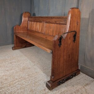 Good Looking 1900's Pitch Pine Church Pew Bench from St Stephen's Liverpool