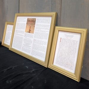 Set of 3 Framed Latin Mass Altar Cards suitable for Church Altar