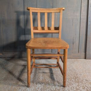 Extra Large 1950's Vintage Swansea Church Chapel Slat Back Chairs