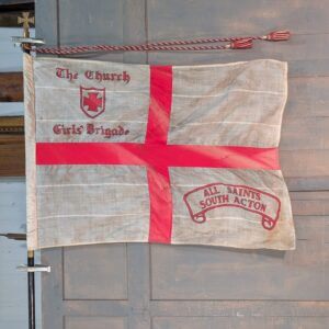 1950's Vintage Church Girls Brigade Flag & Pole