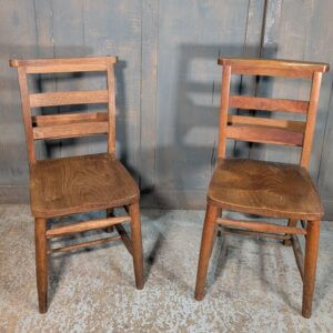 Two Esher Ladderback Elm and Beech Church Chapel