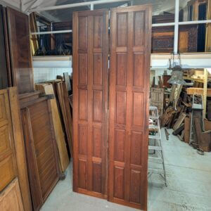 Two Long Sections of Antique Baltic Pine Fielded Panelling Panels