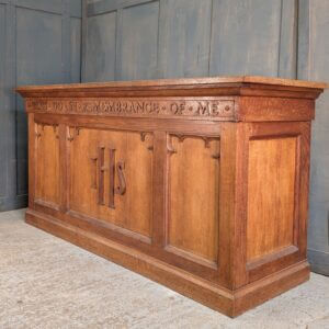 Simple Oak WW2 Welsh Gothic Church Altar