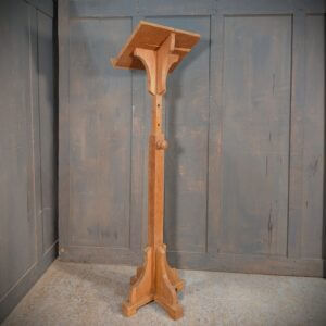 Simple Oak Adjustable Pedestal Church Lectern