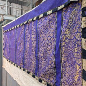 Beautiful Large Early Warham Guild Purple Silk Damask Altar Frontal
