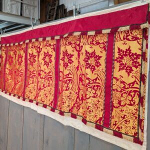 Absolutely Stunning Early Warham Guild Red & Gold Brocade & Damask Silk Altar Frontal