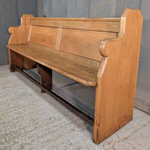 Antique Pale Canadian Oak 1900's Church Pews Benches from Earlsfield Baptist Church