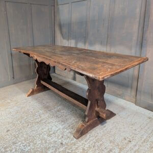Early 1900's 17th Century Style Rectangular Oak Refectory Table