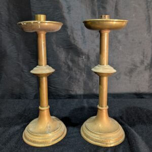 Pair of Simple Antique Altar Candlesticks From Christ Church Crookham - Attic Find