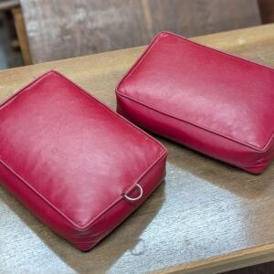 Hard Wearing Red Vinyl Church Hassocks Cushions Kneelers with Brass Hangers