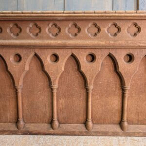 Original 1840's Gothic Oak Arched Choir Fronts Panelling - Shed Find -