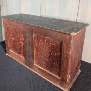 Small Antique Oak Church Wall Cupboard for Candles & Smaller Vases
