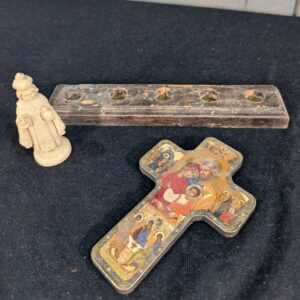 Child of Prague Icon Cross & Five Candle Holder