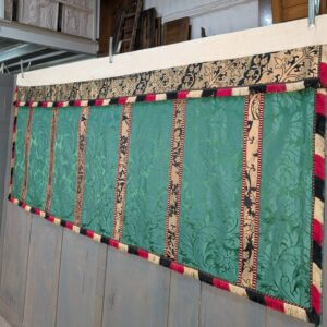 Excellent Early 20th Century Green Brocade Silk Altar Frontal
